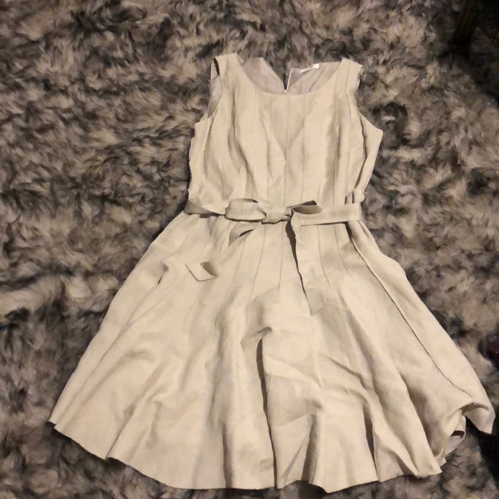 Linen dress from Calvin Klein with bow size 12